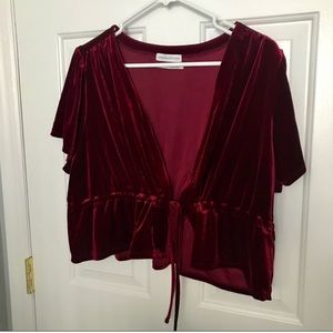 Velvet crop top